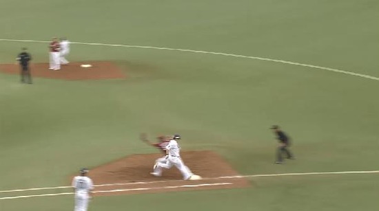 ７回裏３中村サードゴロゲッツー (5)