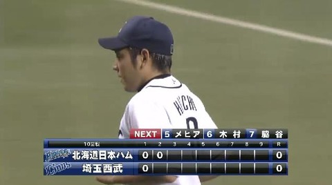 ２回表３杉谷三振 (2)