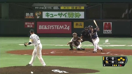 ４回表６炭谷三振