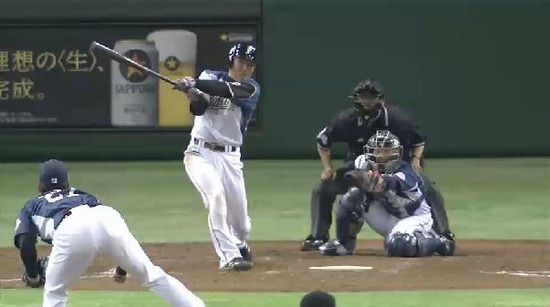 5回裏1フォアボール田中賢介2ラン (2)