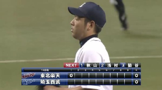 １回表２ウィーラー三振三者凡退 (1)