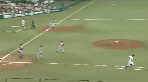 ７回裏３渡辺フォアボール炭谷バント２塁３塁