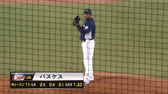 ７回裏６バスケス