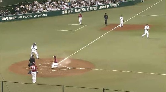 2回表１フォアボール嶋タイムリー (1)