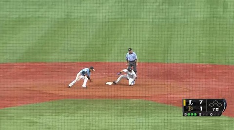 7回表3ランサム2ベース