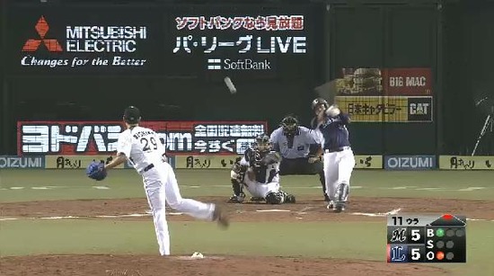 11回裏３浅村ヒット (1)