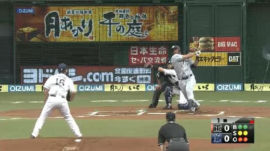 1回表４マートン四球ゴメス三振 (2)