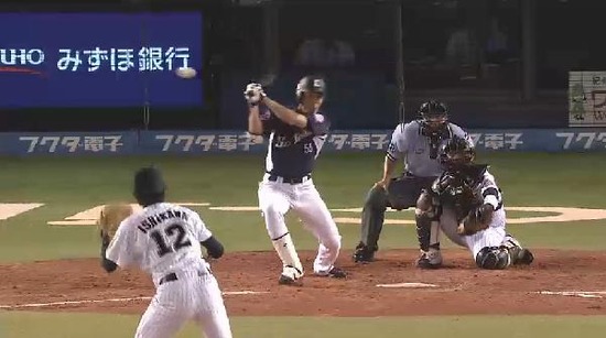 5回表1秋山5試合連続安打 (5)