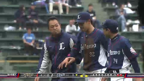 2回裏7カラバイヨタイムリー浅村負傷 (5)