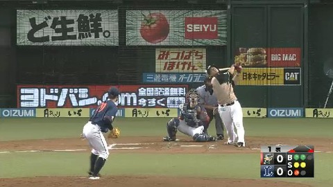 1回表3中田捕手フライ