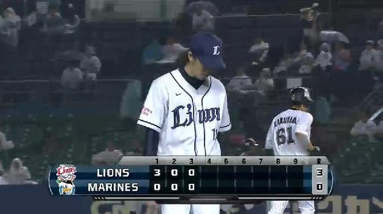 ３回裏１ノーヒットピッチング (1)