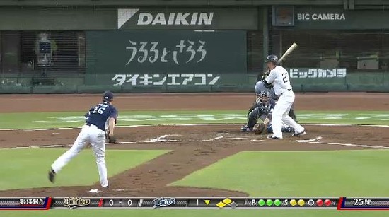 １回裏４竹原フォアボール満塁 (1)