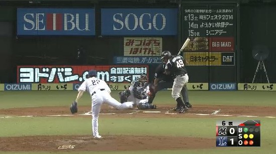 6回表3デスパイネ三振 (1)