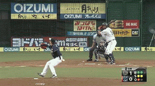 ２回裏１メヒア同点HR (2)