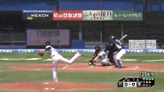 1回表２浅村フォアボール