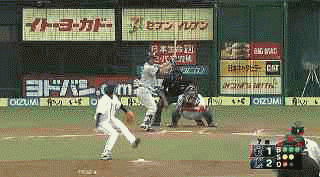 ７回表４小笠原三振