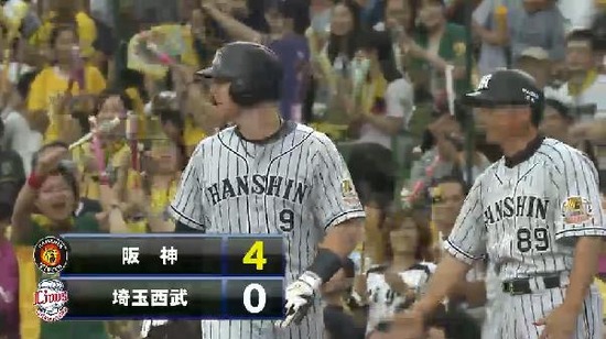 ６回裏６マートンタイムリー内野安打 (2)