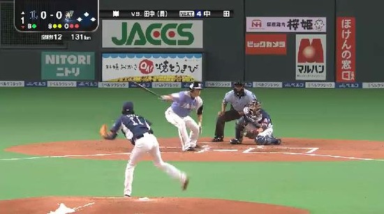 １回裏３田中賢介三振、三者凡退 (1)