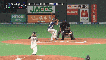 ７回表２炭谷バント金子タイムリースリーベース (1)