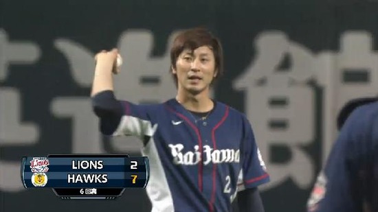 ６回裏７中村タイムリー内野安打 (1)