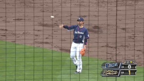 2回裏5浅村エラー1点 (1)