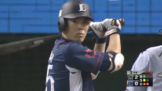 2回裏２秋山タイムリー24試合連続安打 (3)