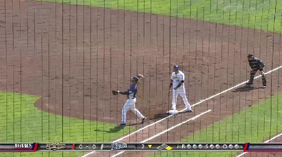 ２回裏１先頭フォアボール