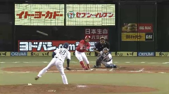 6回表4田中走者一掃タイムリー2ベース (4)