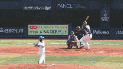 ３回表１炭谷２ベース