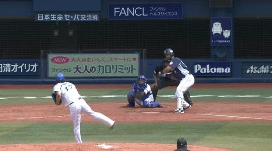 ３回表２メヒアフォアボール１塁２塁
