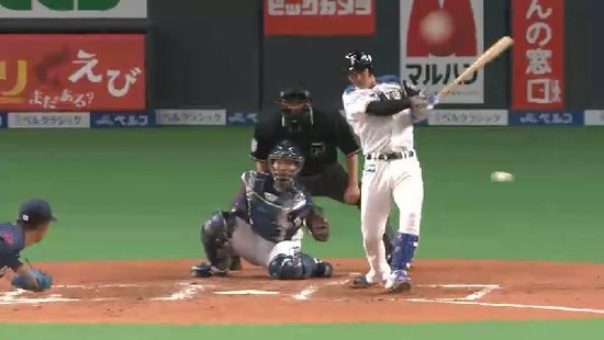 2回裏４石川併殺を浅村捕球ミス (3)