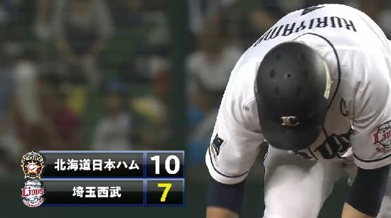 6回裏5栗山走者一掃タイムリー2ベース3点 (2)