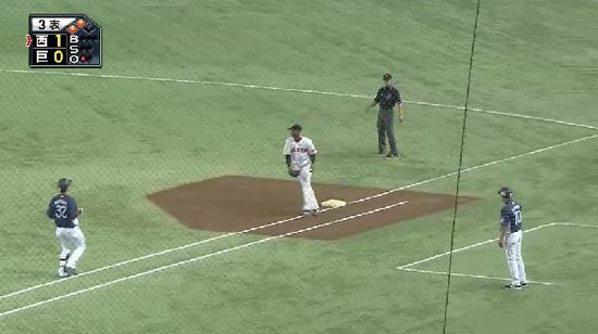 ３回表４浅村投手ゴロ (2)