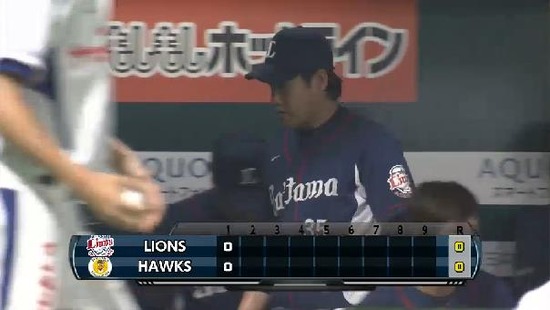 1回裏３柳田三振ゲッツー (2)
