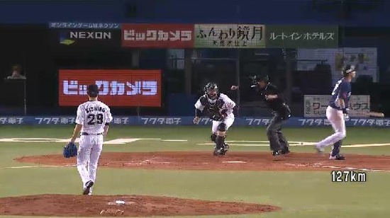 ９回表４浅村見逃し三振 (3)