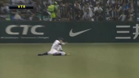 3回表２栗山ファインプレー (2)