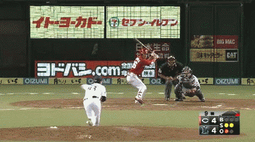 9回表2赤松盗塁失敗無失点 (1)