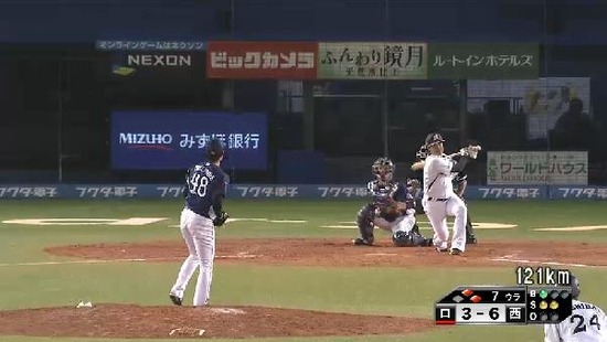 ７回裏４サブローチェンジアップ三振 (1)