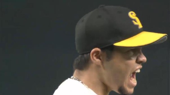 ８回表６メヒア三振 (3)