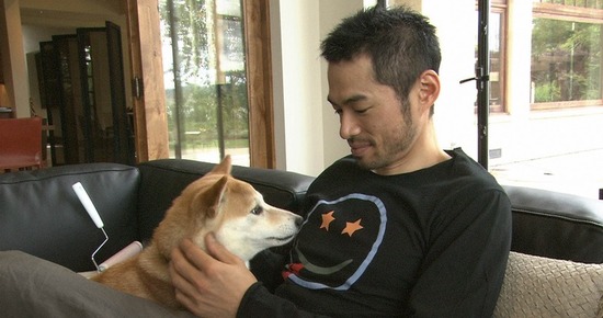 イチローと愛犬の一弓