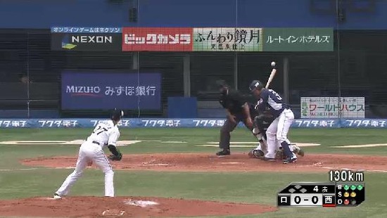 ４回表１浅村フォアボール