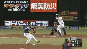 1回裏２秋山盗塁成功