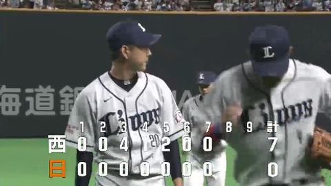 7回裏無失点