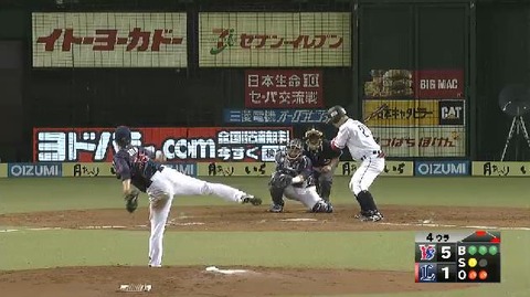 4回裏5炭谷四球