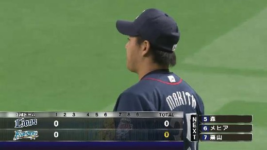 １回表３三者凡退 (3)