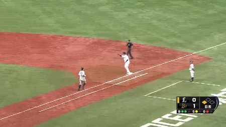 ８回表３浅村ショートゴロ (2)