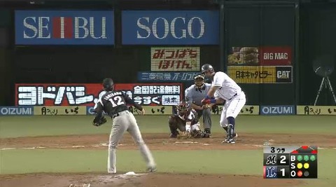 ３回裏３メヒア四球押し出し (4)