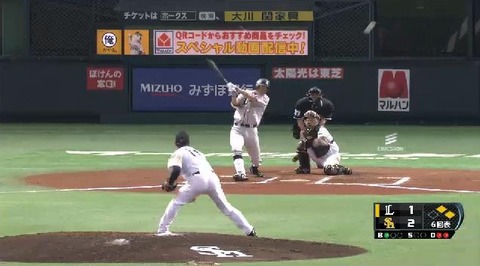 6回秋山タイムリーヒット (2)