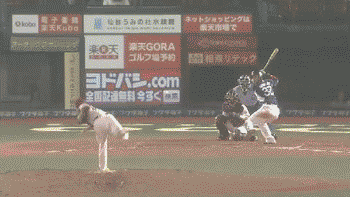 4回表1渡辺フォアボール浅村タイムリー3ベース (1)