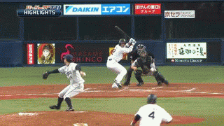 ４回裏３原ショートライナー (1)